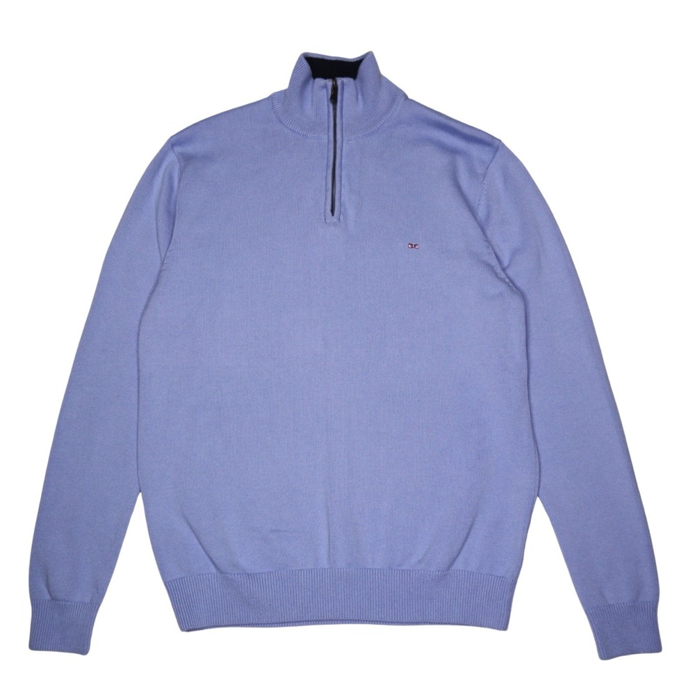 Eden Park Paris 1/4 Zip Sweater Knit Long Sleeve Men Size L Purple